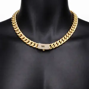 Cuban link Ice Crystal Necklace