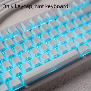 Shadow Keycaps Featuring a Translucent, Backlit Design, See-Through Letters, Cherry Profile, And Made from PBT Material, Suitable for 6.25U Space Bars Across Various Keyboard Sizes Including 61, 63, 64, 68, 75, 81, 84, 87, 98, 99, 100, And 104
