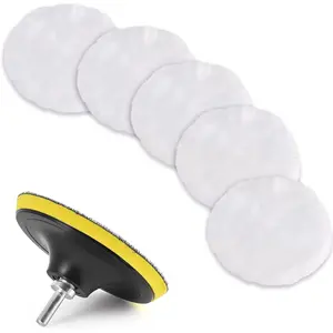 7 count 3 Inch (80 mm)  Buffing Polishing Pad  Polisher Buffer Drill Attachment with M10 Drill Adapter