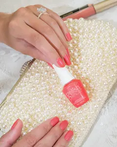 Gelish MINI Cancan We Dance? - Light Pink Pearl, Long-Lasting Soak-Off Gel, Vibrant Color, Chip-Resistant, High Shine, Professional Salon Quality, 9mL.