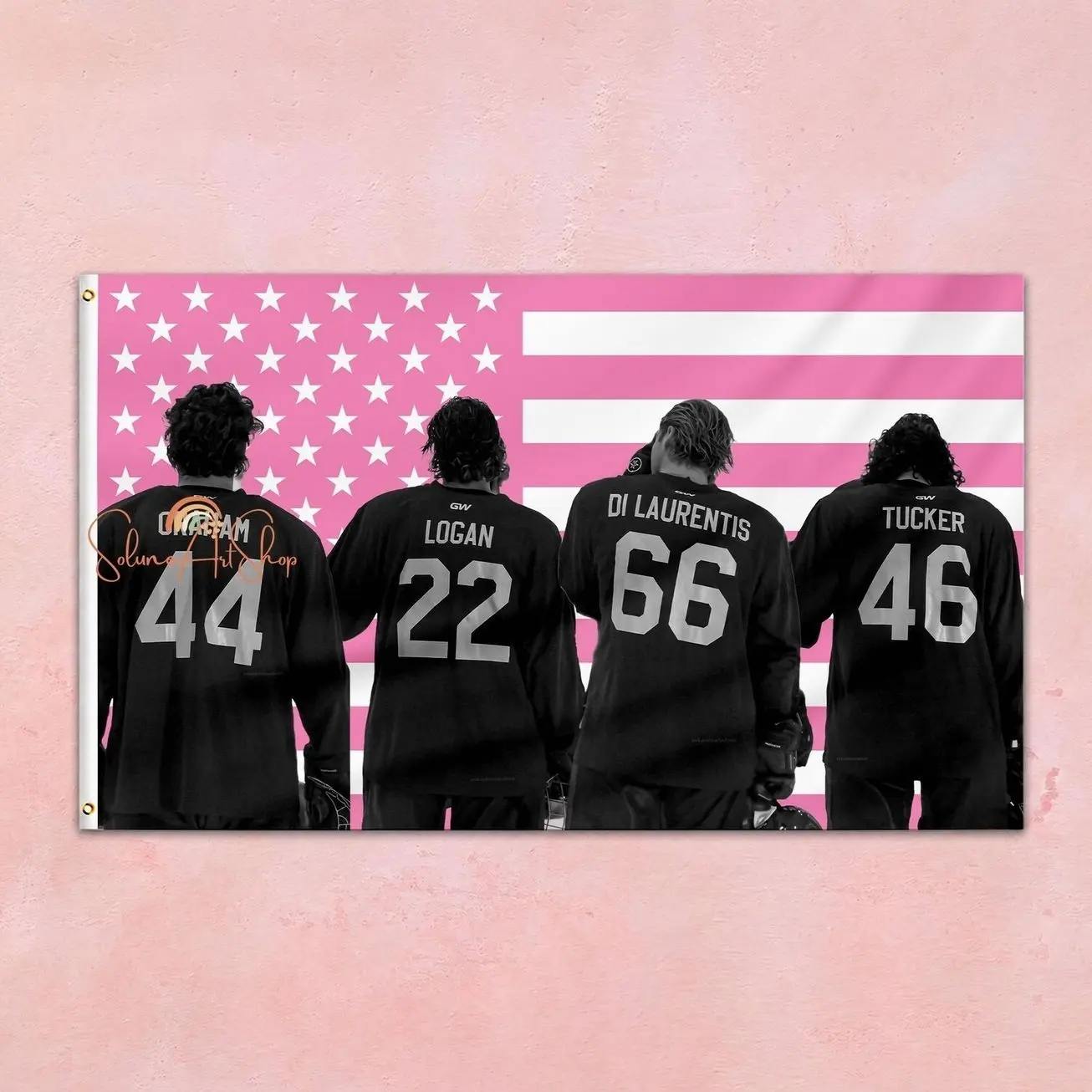 Briar U Hockey Boys Black White Tapestry, Hockey Team Wall Decor, Sports Fan Flag Banner, Dorm Room Hockey Decor