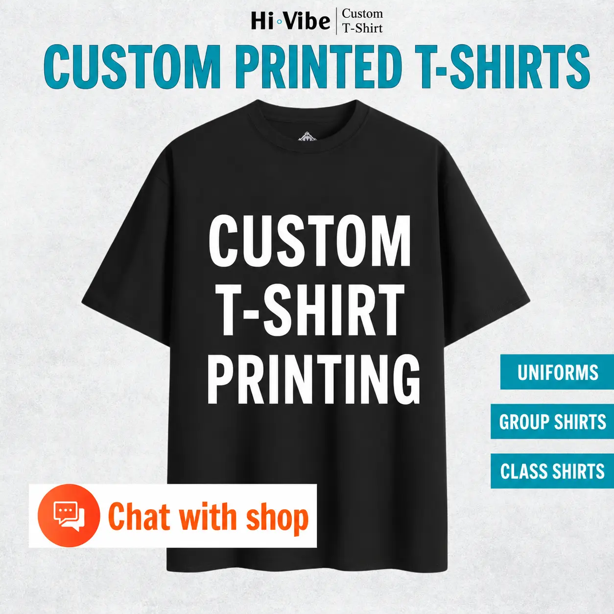 Custom Logo T-Shirts Printing for Business Uniforms | Group Team Class Event Matching Shirts | Personalized Custom Design Merchandise Tee new
