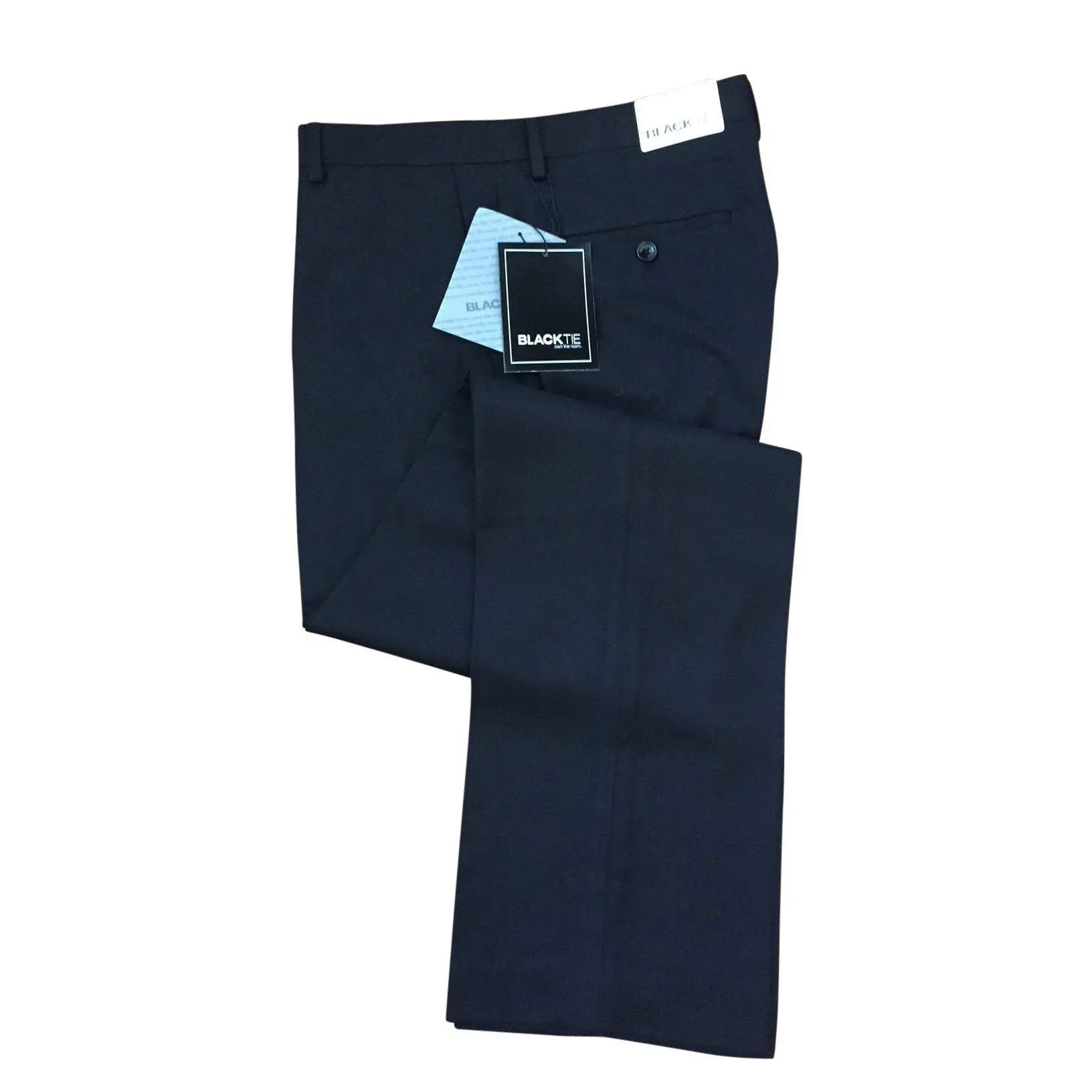 "Bradley" Black Luxury Wool Blend Suit Pants