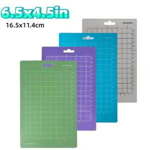 2/3pcs 6.5x4.5in PVC Engraving Machine Pad, Multi-Grip Cutting Mats for & Electronic Cutting Machines - Standard, Light, Strong, Fabric Grip, Sticky Cutting Mat, Durable PVC Material, Ideal for Precision Engraving & Cutting Tasks, Essential Tool Accessory
