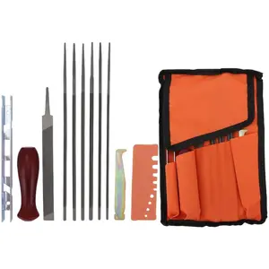 12 Pack  File,  Sharpener Kit, 5/32", 3/16", 7/32", 1/8", 11/64", 13/64" Round  Sharpening, 6 Inch Flat File,Depth Gauge,Quick Check Gauge, Chain  Sharpener Tool