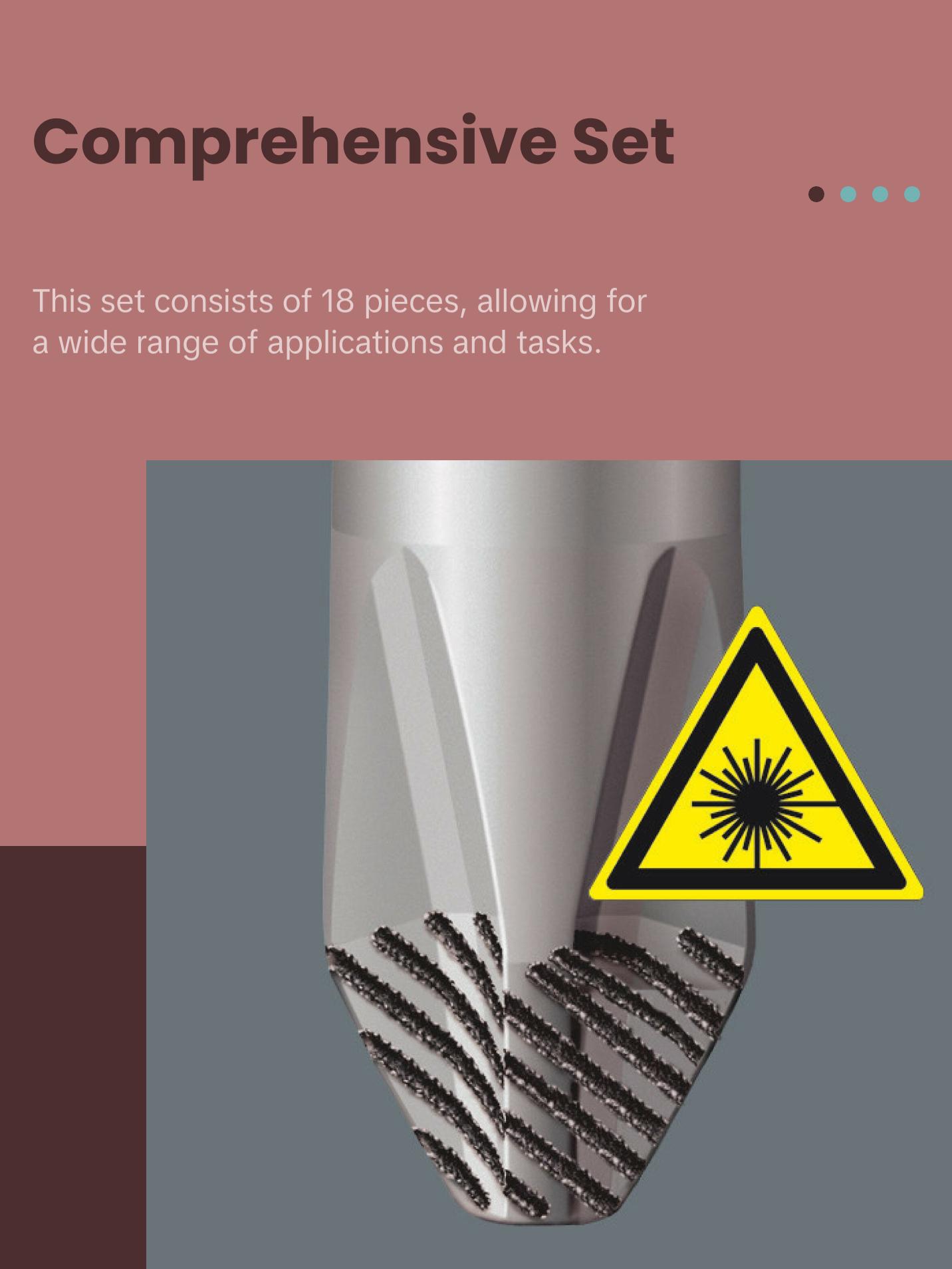 Wera 9710 Foam insert screwdriver set 1, 18 pieces