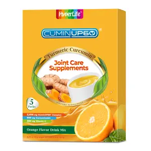 HYPERLIFE Orange Flavored Turmeric Curcumin Hydration Drink Mix for Joint Health & Anti-Inflammatory, 600mg Curcumin Per Serving, Healthcare Dietary