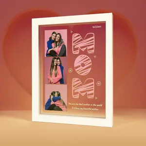 EGD Personalized Acrylic Plaque for Mom Gifts | Custom Your Mothers Day Gifts for Her Favorite Photos | Photo Collage for Sister Gifts from Sisters | Gifts for Mom | Optional LED Lights (Mom)