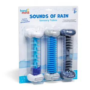 hand2mind Sounds of Rain Sensory Tubes, Rain Sound Fidget Tubes, Rain Stick Instrument, Toddler Sensory Toys, Calm Down Corner Supplies, Science Classroom Weather Toys, Play Therapy Activities