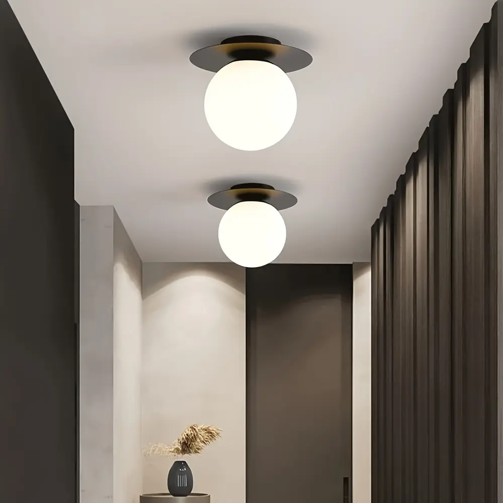 Modern Ceiling Fixed Pendant Light, E27 Socket, Indoor Decorative Lighting, Suitable for Hallway, Dining Room, Bedroom, Hard Wired