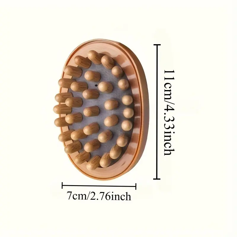 Natural Bamboo Massage Brushes Set of 2, Ergonomic Handheld Abdominal Leg  Acupressure Tool, Sustainable Reusable Wood Body Care - TikTok Shop