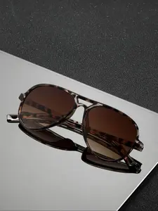 🐆Unisex Leopard Print Frog Sunglasses for Women Men - Stylish Retro Aviator Frame Shades, Trendy Casual UV400 Protection Eyewear, Perfect for Streetwear Sports Beach Parties Outdoor Adventures, Unique Summer Gift Idea😎