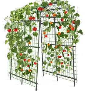 Gaomon 7.5FT Extra Tall Garden Arch Trellis - Polyethylene-Coated Steel Frame Garden Accessories, Pre-Assembled Tool-Free Setup, Adjustable Size Plant Support for Climbing Plants, Outdoor Decoration
