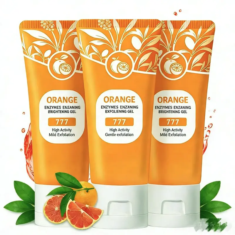 2026 Updated Orange-Scented Lightweight Mild Exfoliating Gel Cleanser - Alcohol-Free Body Care, Nourishing Daily Gentle Peel, Smoother Deep Cleansing, Moisturizing Relaxing Christmas Gift for All Skin Types (Face & Body Use, Clean Skin Peels)