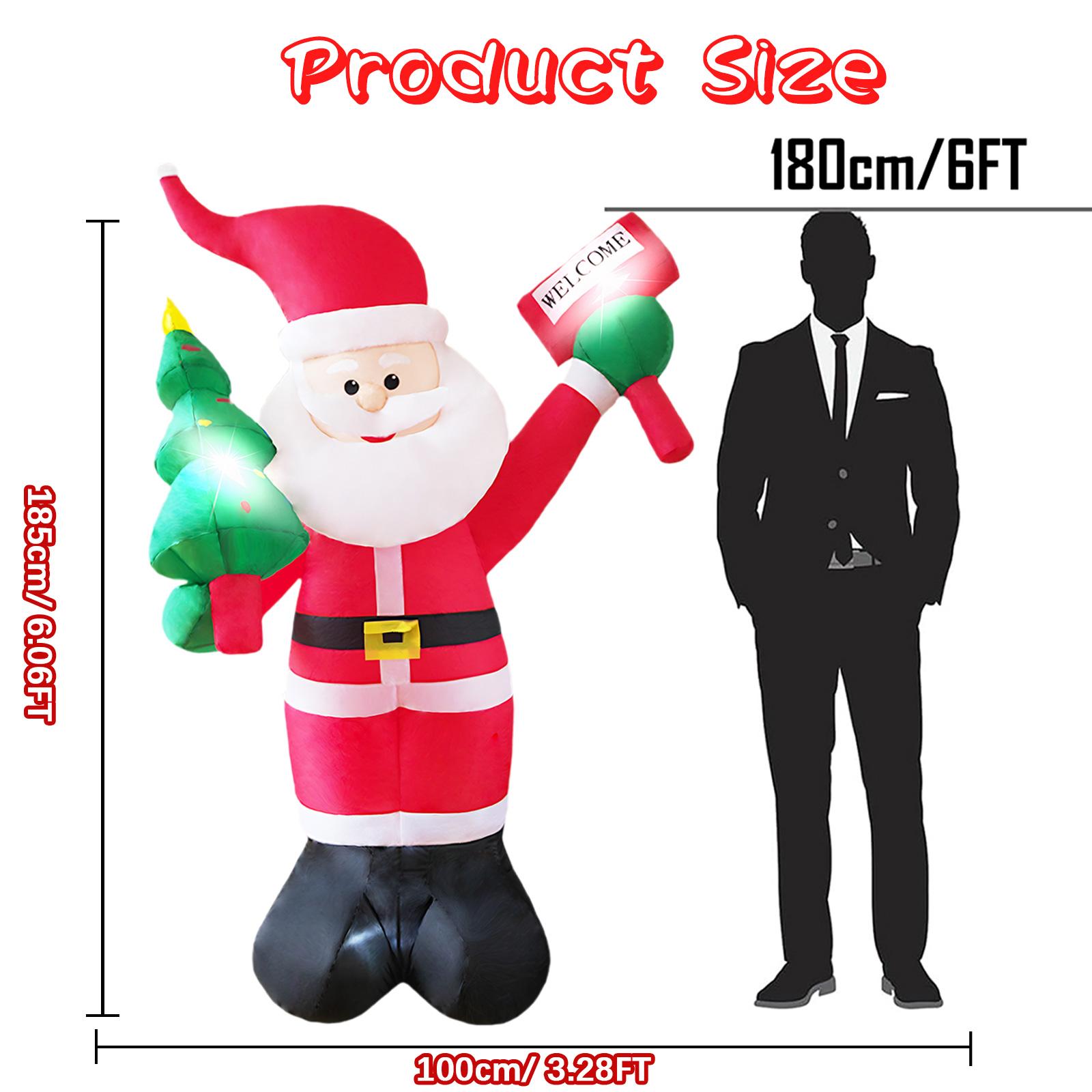 6 FT Christmas Inflatable Santa Claus Outdoor Decorations with Built-In LEDs, Blow Up Santa Claus Inflatable Outdoor Holiday Yard Decorations for Garden Lawn Patio Party Indoor Outdoor Decor 6 FT Christmas Inflatable Santa Claus Outdoor Decorations with Built-In LEDs, Blow Up Santa Claus Inflatable Outdoor Holiday Yard Decorations for Garden Lawn Patio Party Indoor Outdoor Decor