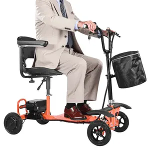 VEVOR 4-Wheel Folding Mobility Scooter for Adults & Seniors, 265LBS Loading Electric Mobility Scooter, All-Terrain Travel Wheelchair with 48V Lithium Battery, 8" Solid Tires & 8 °   Climbing Capacity