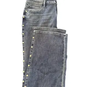 Judy Blue High Rise Dark Wash Studded Straight Leg Jeans 15/32