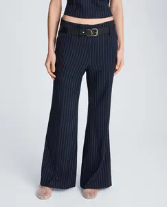 Fly Front Flare Belted Pant
