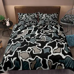 Camouflage Print Duvet Cover Set, Decorative Duvet Cover, 3 Counts/set Including 1 Duvet Cover & 2 Pillowcases without Filler, Soft Comfortable Bedding Set for Home Bedroom