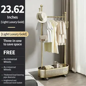 Detachable Rotating Coat Rack with Multi Hooks Metal Space Saving for Closet Organization Home Decor