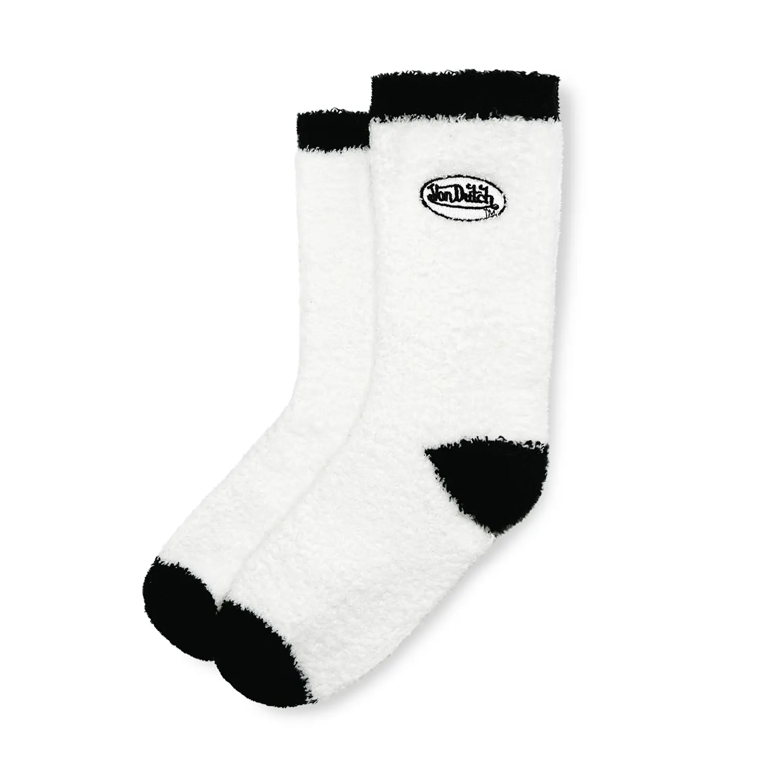 White & Black Fluffy Socks