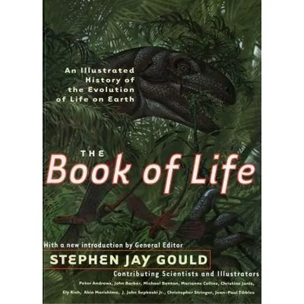 Used Biology Educational Book - The Book of Life: An Illustrated Evolution History, Adaptation, Dinosaurs, Science & Animal Survival Chains by Stephen Jay Gould (English Text, Illustrations, Used Copy, 2.48 lb, Paperback), Art And Science Fusion