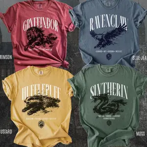 Wizard House Shirt, Gryffindor Ravenclaw Hufflepuff Slytherin Tee, Fantasy House Aesthetic Shirt, Magic School Inspired Unisex T-Shirt RMTGL