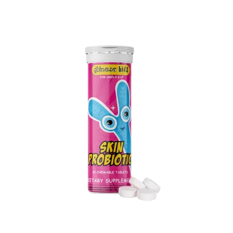 Skinesa Kids Chewables - Clinically Studied Skin Probiotic Tablets for Healthy Skin Support - Berry Flavor - Healthcare Supplement - 30 Chewable Tablets