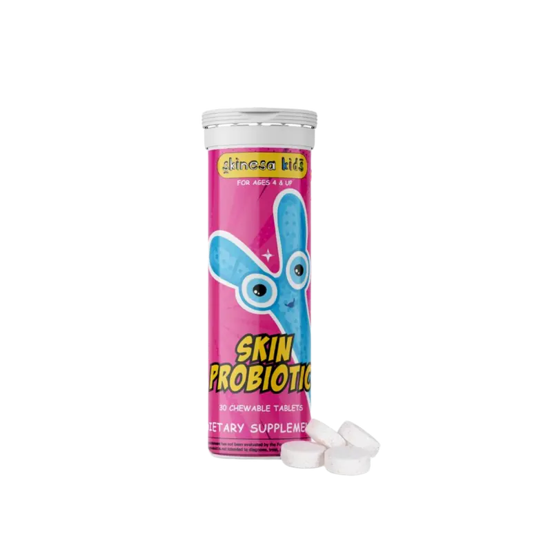 Skinesa Kids Chewables - Clinically Studied Skin Probiotic Tablets for Healthy Skin Support - Berry Flavor - Healthcare Supplement - 30 Chewable Tablets