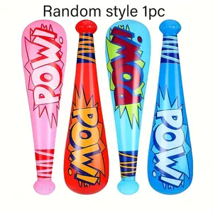 Colorful Inflatable Baseball Bat Toys - Fun Party Favors for Youngsters' Sports Events & Beach Games, Perfect Birthdays and Pool Parties (Random Styles)