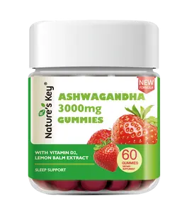 [DealsForYou] Nature's Key Ashwagandha Gummies, 3000mg High Potency Ashwagandha Root Extract with Vitamin D2, Stress, Calm Mood & Cognition, for Men & Women, Strawberry Flavor (60 Count (Pack of 1)
