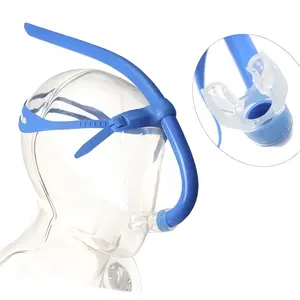 Swimming Snorkel, 1 Count Comfortable Silicone Mouthpiece Swimming Snorkel with One-way Exhaust Valve, Center-mounted Design Swimming Training Equipment