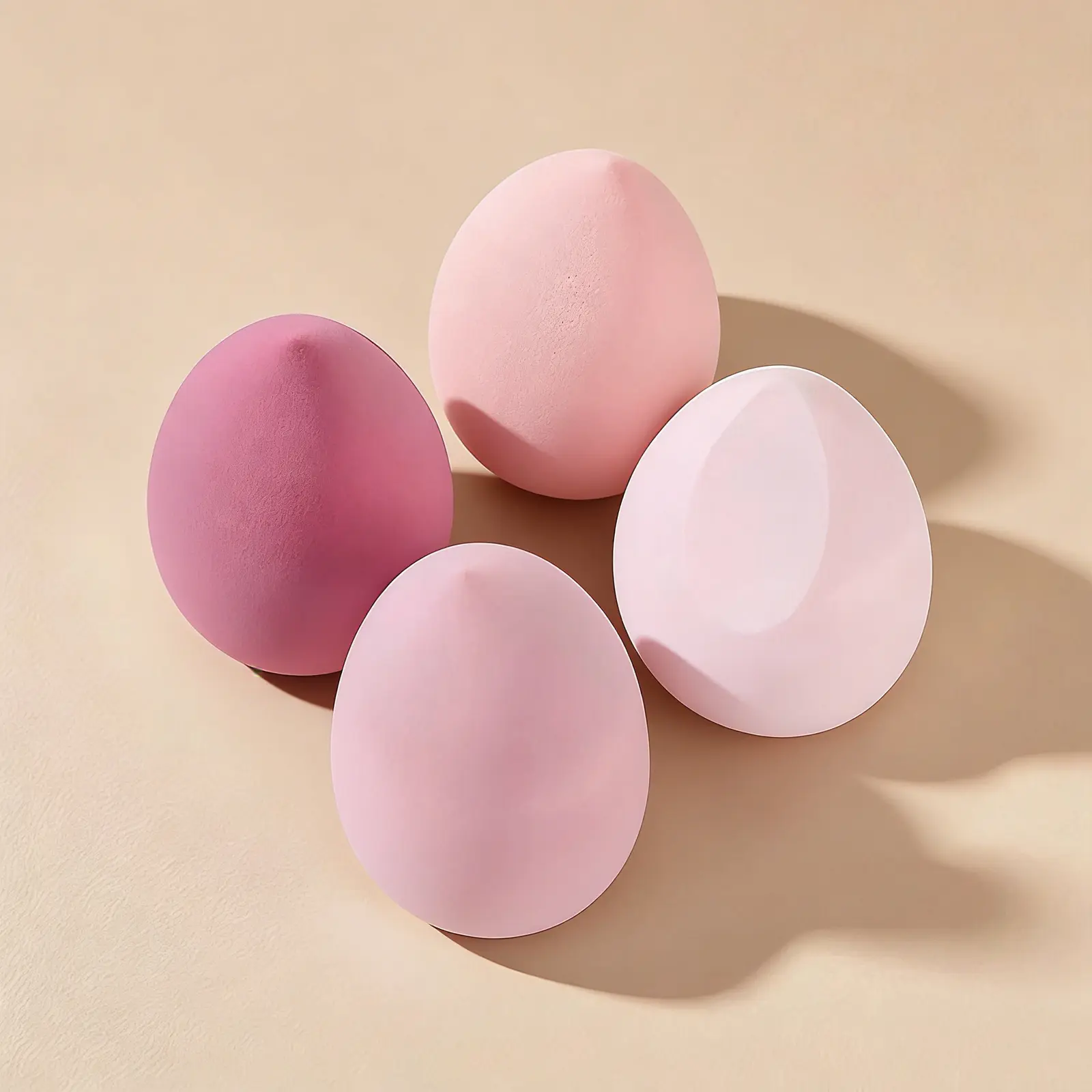4 Count Makeup Sponge Multi-Colored Cosmetics Soft Material Makeup Tools Blenders Set - Dry/Damp Use Foundation Blending Sponges for Liquid, Cream, Powder