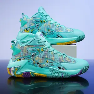 UYCEKK Sneakers, New Basketball Shoes High-top Breathable Women's Sports Shoes Camouflage Bottom Non-slip Outdoor Indoor Men's Shoes Four Seasons New Couple Models