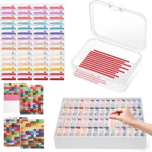 Art Storage Containers Trays, 60 count  Painting Trays with , 2-in-1 Beads,  & Drills Storage and Line-Up Accessories for  Painting