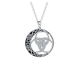 Witch's Knot Moon Necklace Symbol Encircling Collarbone Chain Everyday Accessories Gift