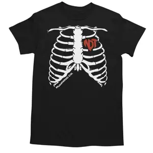 Not Dead Threads rib cage running shirt, performance running shirt unique. Quick Dry