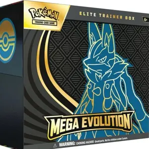 Mega Evolutions Elite Trainer Box (ETB) for Trading Card Game Collectors, All-In-1 Storage & Play Set