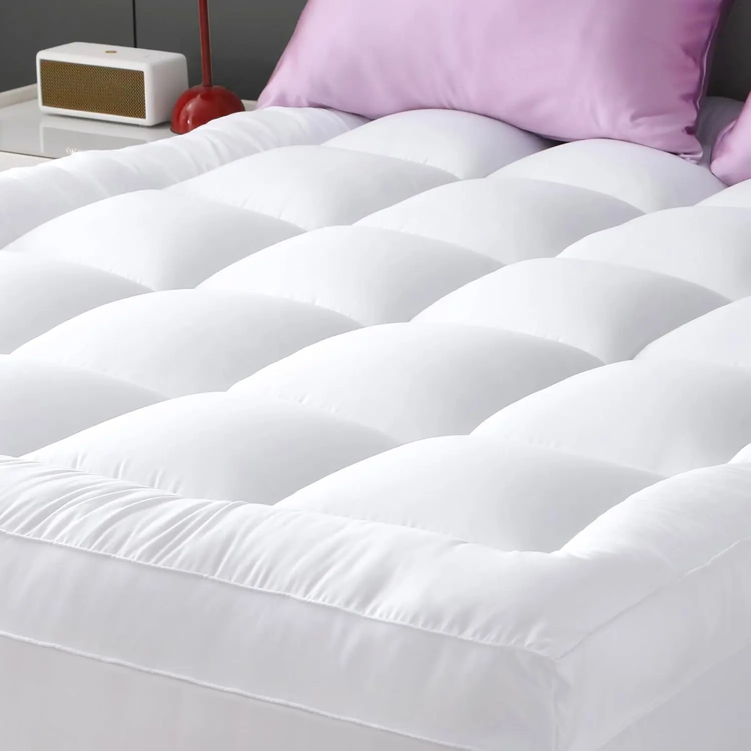 Mattress Topper Extra Thick, Cooling, and Breathable Mattress Pad 8-21" Deep Pocket Soft Down Alternative Fill
