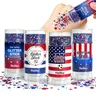 HALILUA Self-Adhesive Glitter Stick, Red White & Blue Patriotic Bedazzled Body Makeup for Independence Day, Waterproof Long-Lasting Shine for Friends, Children, Adults, Festival Parties, Sports Games & Holiday Gifts
