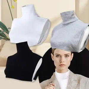 3pcs Fake Turtleneck Detachable Collars Half Top Mock Blouse Collar for Women Men White Gray and Black Men Women Same Style Base Shirt Middle Collar Solid Color Clothing Accessories
