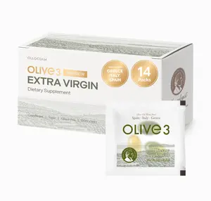 Olive3 Extra Virgin Olive Oil Softgel Capsules, 1,500mg, High Polyphenol, Cold Pressed Blend of Spain, Italy & Greece, Antioxidant Support, 14 Daily Packs
