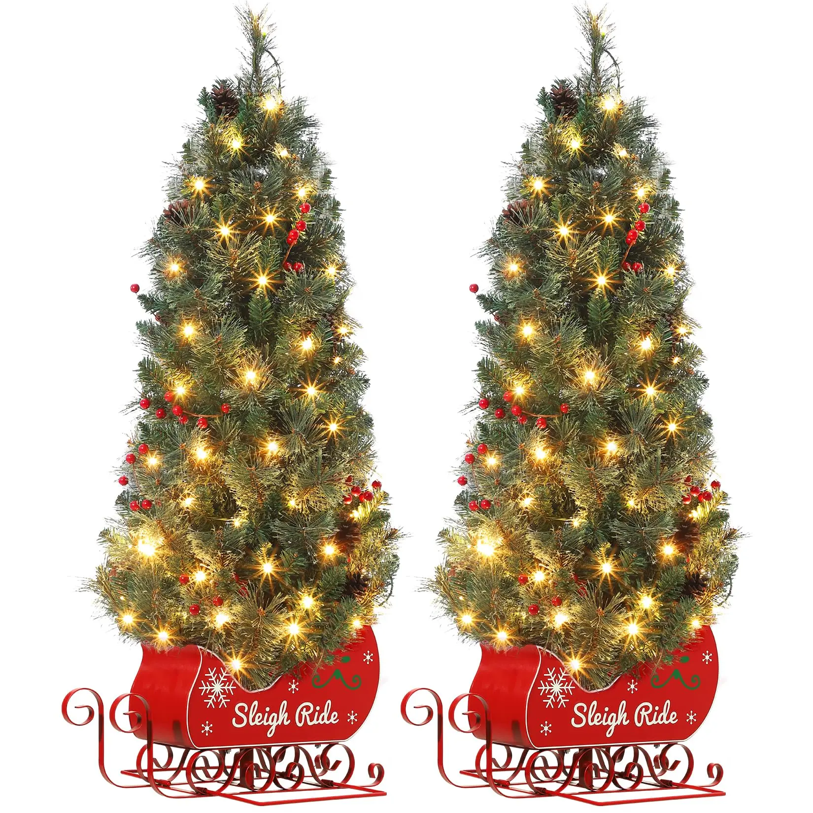 【Christmas Gift】GAOMON 4.5FT Artificial Christmas Trees