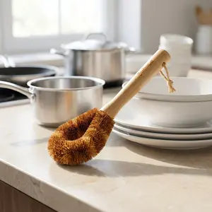 Bamboo Drinkware Bottle Cleaning Brush | Rounded