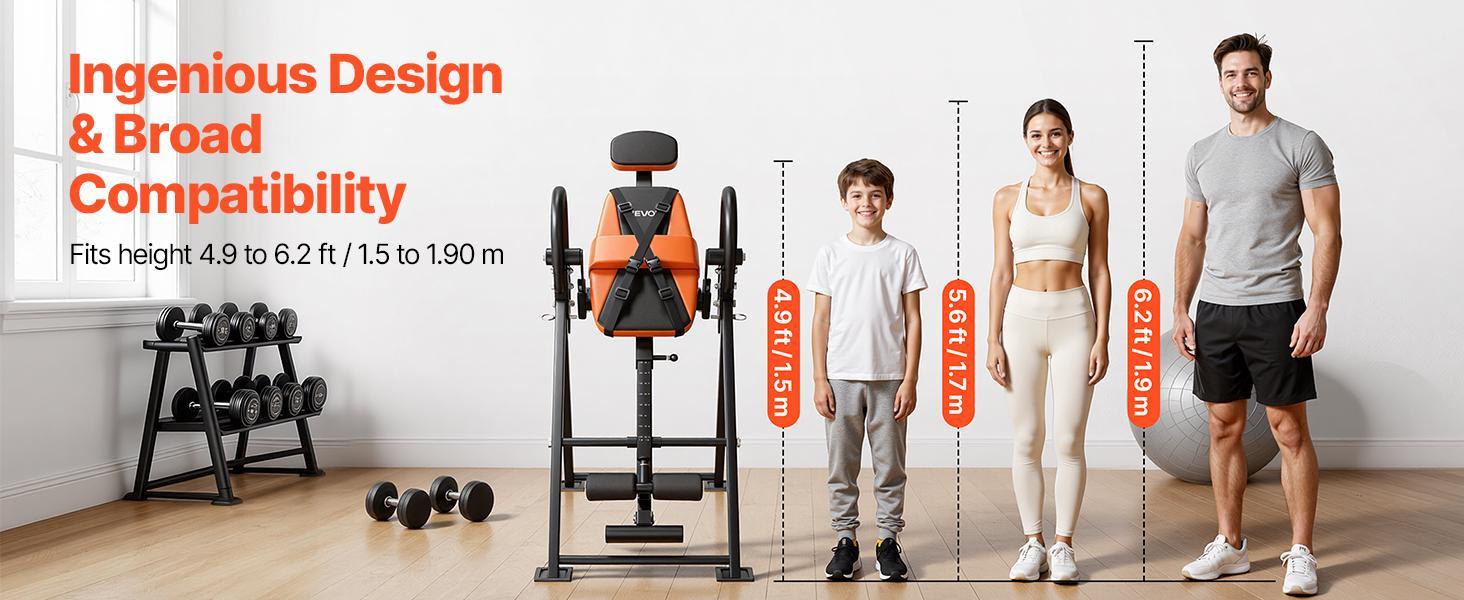 VEVOR Inversion Table, 300 lbs Capacity Heavy Duty Back Inverter Stretcher, Inverted Table with Dual-Roller Locking, Decompression Tables for Shoulders, Neck, Back, Multi-Angle Adjustable Tether Strap#BackToSchool VEVOR Inversion Table, 300 lbs Capacity Heavy Duty Back Inverter Stretcher, Inverted Table with Dual-Roller Locking, Decompression Tables for Shoulders, Neck, Back, Multi-Angle Adjustable Tether Strap#BackToSchool