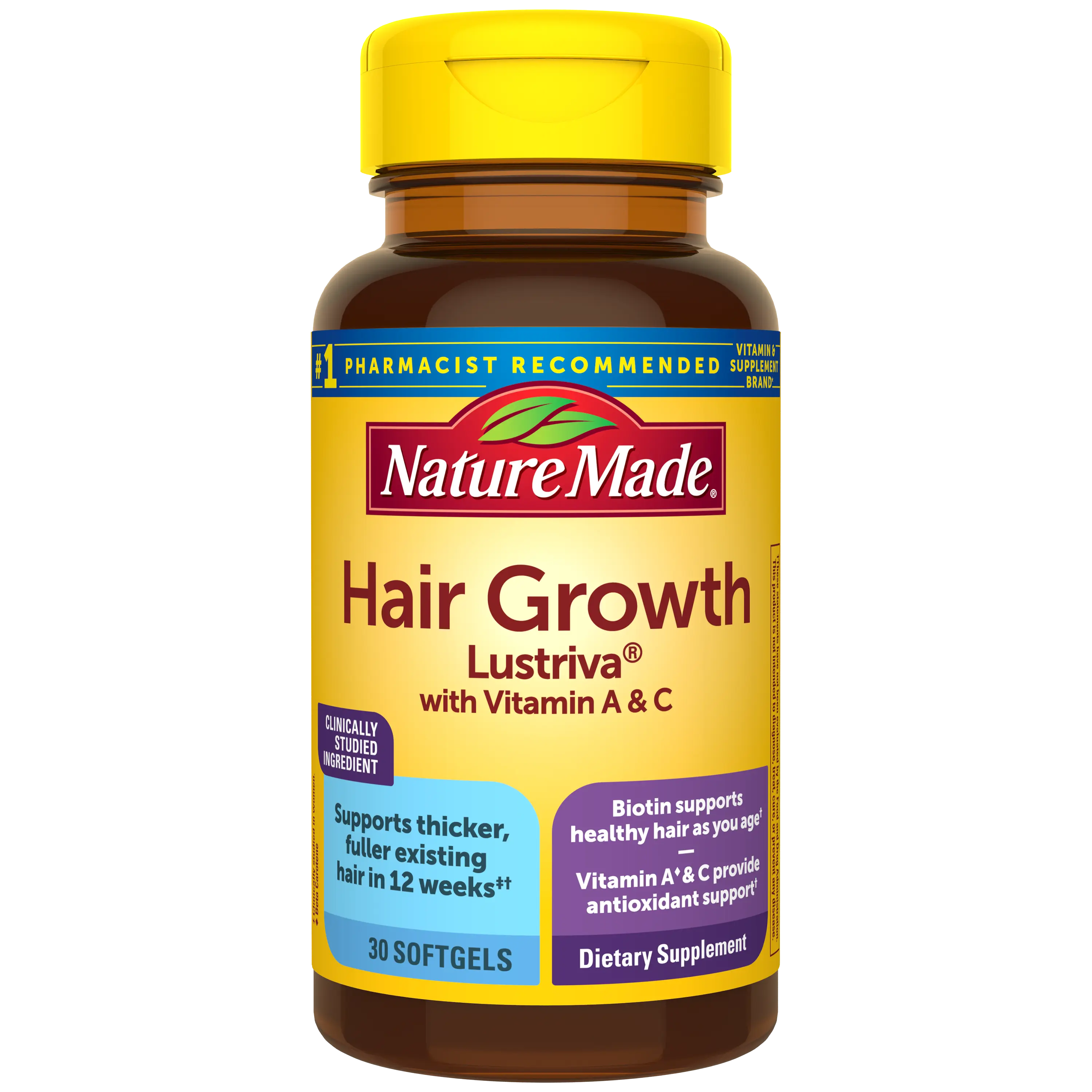 Hair Growth Lustriva® with Vitamin A & C Softgels Hair Growth Lustriva® with Vitamin A & C Softgels