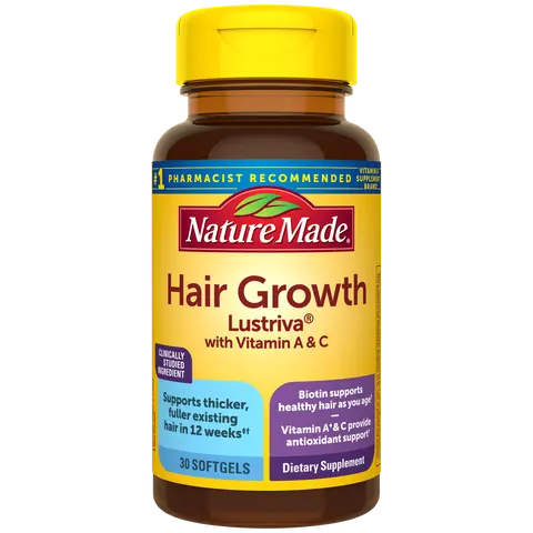 Hair Growth Lustriva® with Vitamin A & C Softgels