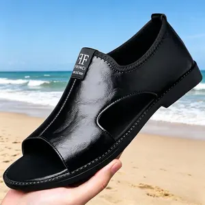 FRONCI Men's Sport Flip Flops Comfort Casual Thong Sandals Outdoor Slippers PU Leather Breathable Lightweight Non-Slip Sole Walking Shoes for Summer Footwear Boy Tactical