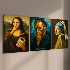 3-Pack Wooden Frame Canvas Posters, Modern Art Decor, Waterproof, HD Print, Ideal for Living Room, Bedroom, Office, Gift Idea