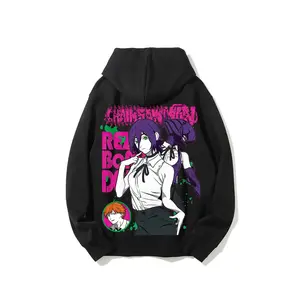 Reze CSM Theme Hoodie, a fun anime-themed hoodie, made in the USA, a Japanese otaku streetwear item, a unisex printed top, and a cool anime clothing gift.